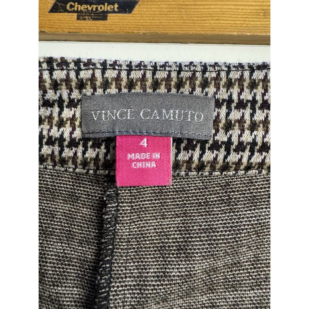 Vince Camuto Women's Houndstooth Heritage Check Wide Leg Cropped Trousers Size 4 - Picture 6 of 8